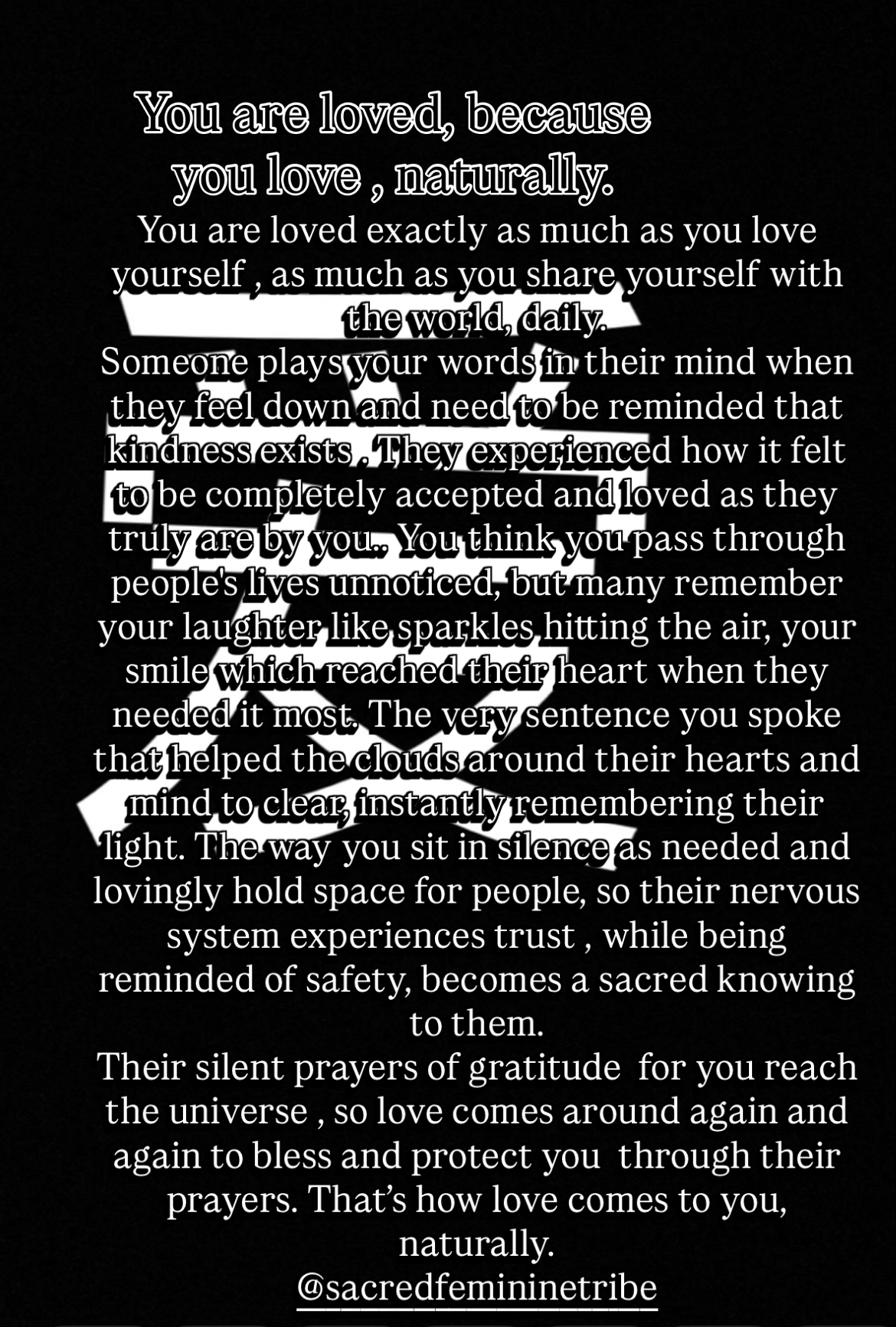 Love naturally finds you.